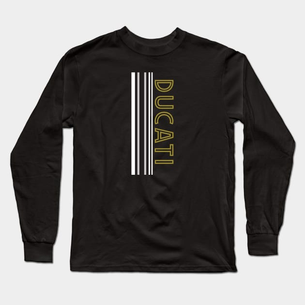 Ducati - Vertical Stripes Long Sleeve T-Shirt by Midcenturydave